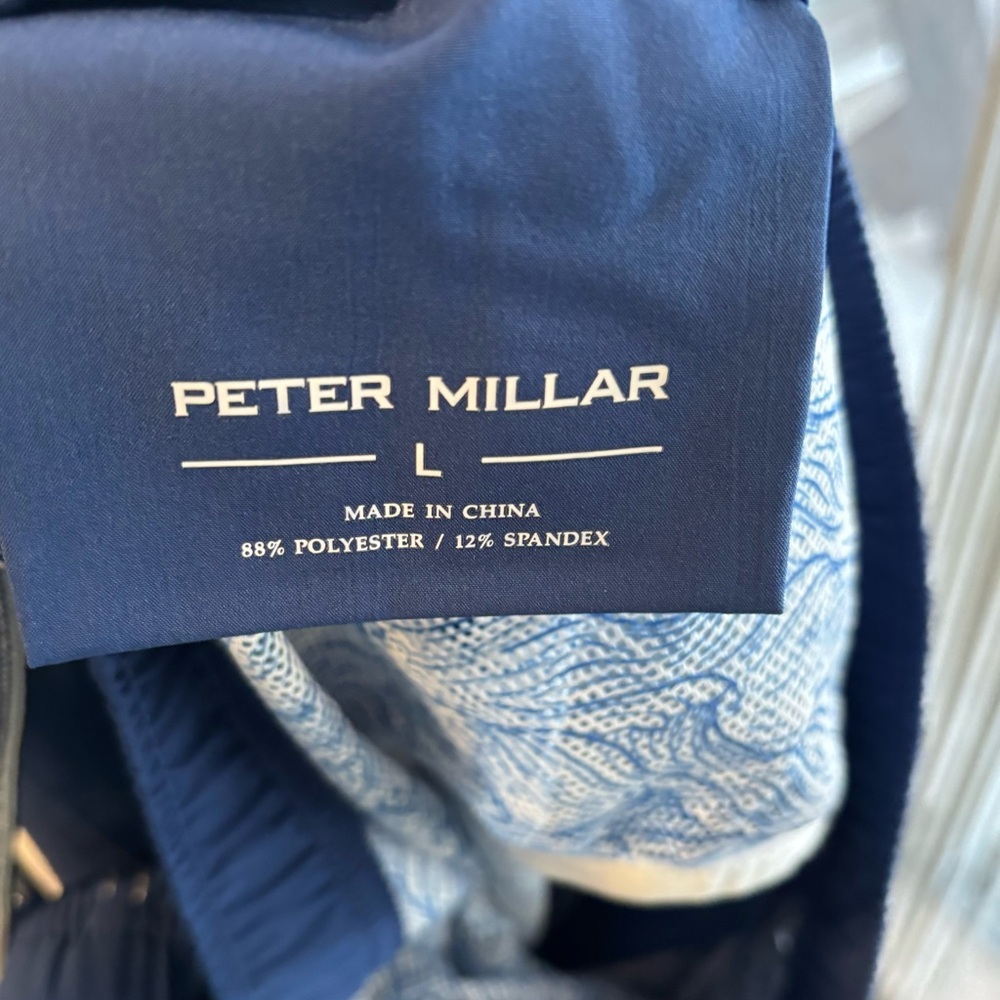 Peter Millar Crown Solid Atlantic Blue Lined Swim… - image 7